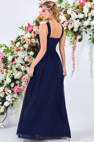 Halter Neck Chiffon Maxi Dress Goddiva